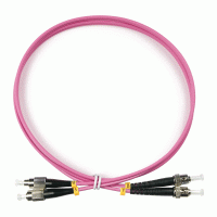 Оптический шнур ST-FC/UPC MM 50/125 OM4 duplex 1м