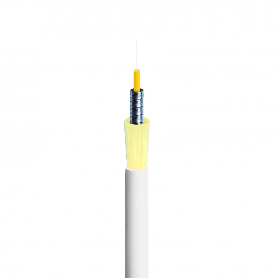 Кабель Simplex 3.0мм SM 9/125 G.657 LSZH CO-PS1 ARM бронированный белый  в Санкт-Петербурге