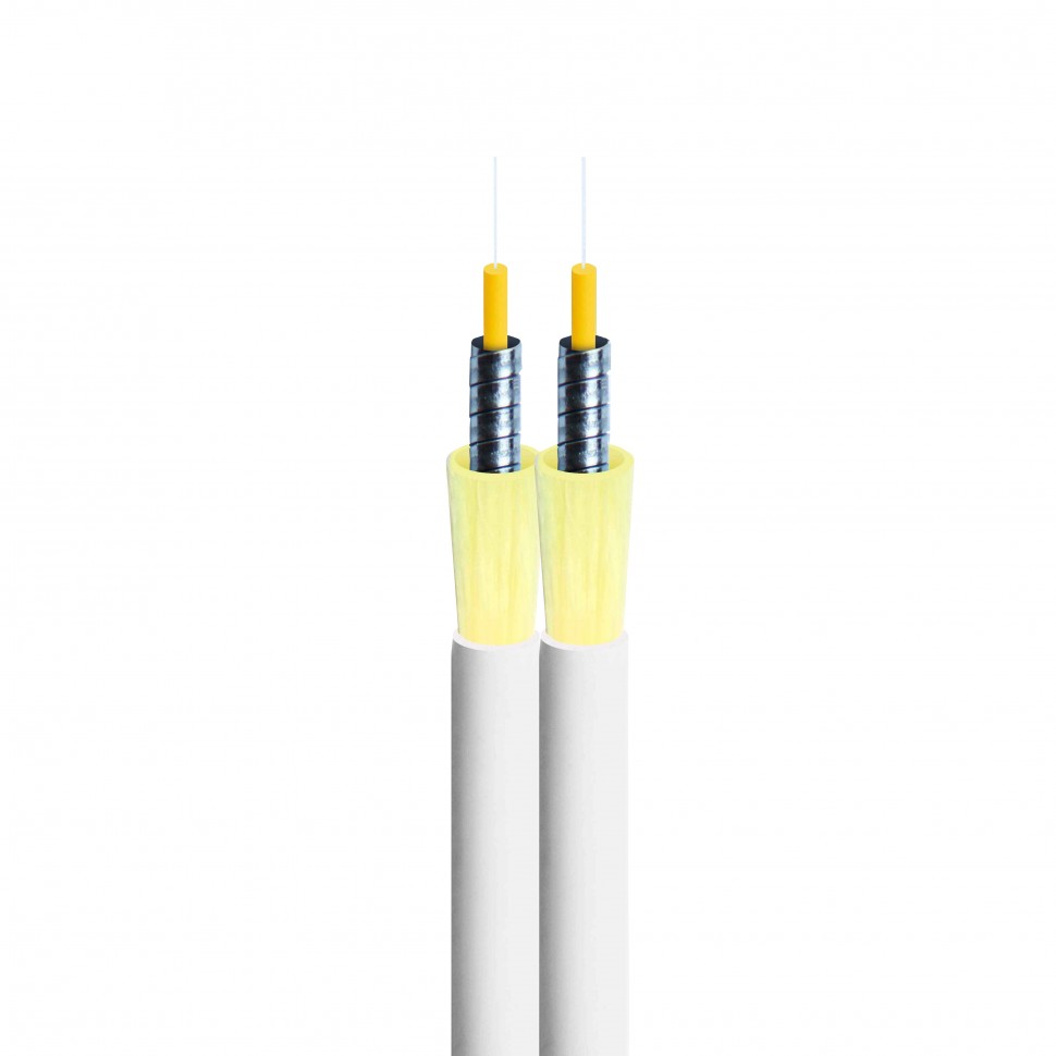 Кабель Duplex 3.0мм SM 9/125 G.657 LSZH CO-PD1 ARM бронированный белый   в Санкт-Петербурге