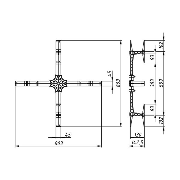 Устройство для подвеса муфты и запаса кабеля УПМК-600-800П в Санкт-Петербурге